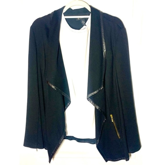 INC International Concepts Black Jacket L - Picture 1 of 8